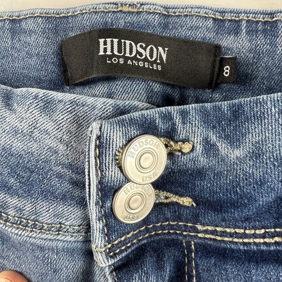 Hudson Jeans Women's Measured 30x27 High Rise Straight Light Blue Denim Tag 8 - Picture 7 of 16